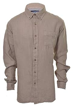 ovy Cotton Shirts (white×brown) White/Khaki Ivy Stripe Big Oxford - Buck Mason- Modern